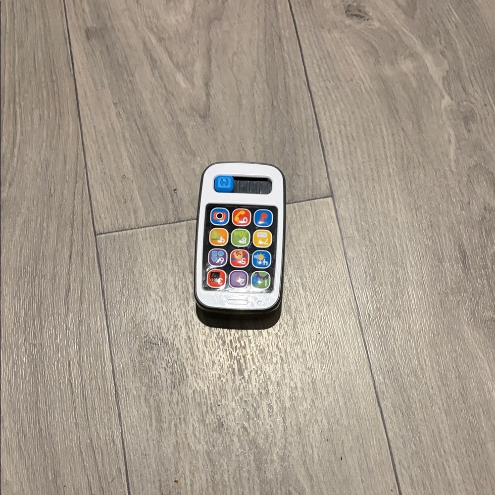 Fisher-Price White Toy Phone with Vibrant Buttons